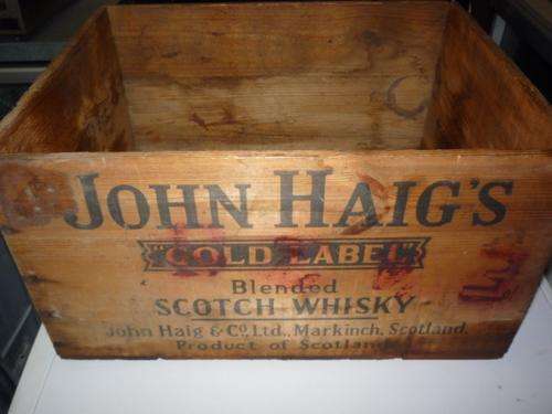 WOODEN CRATE  -  JOHN HAIG'S GOLD LABEL WHISKY